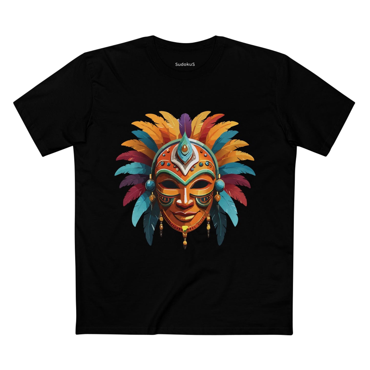 Mask Graphic Unisex 100 Cotton Staple Tee 4