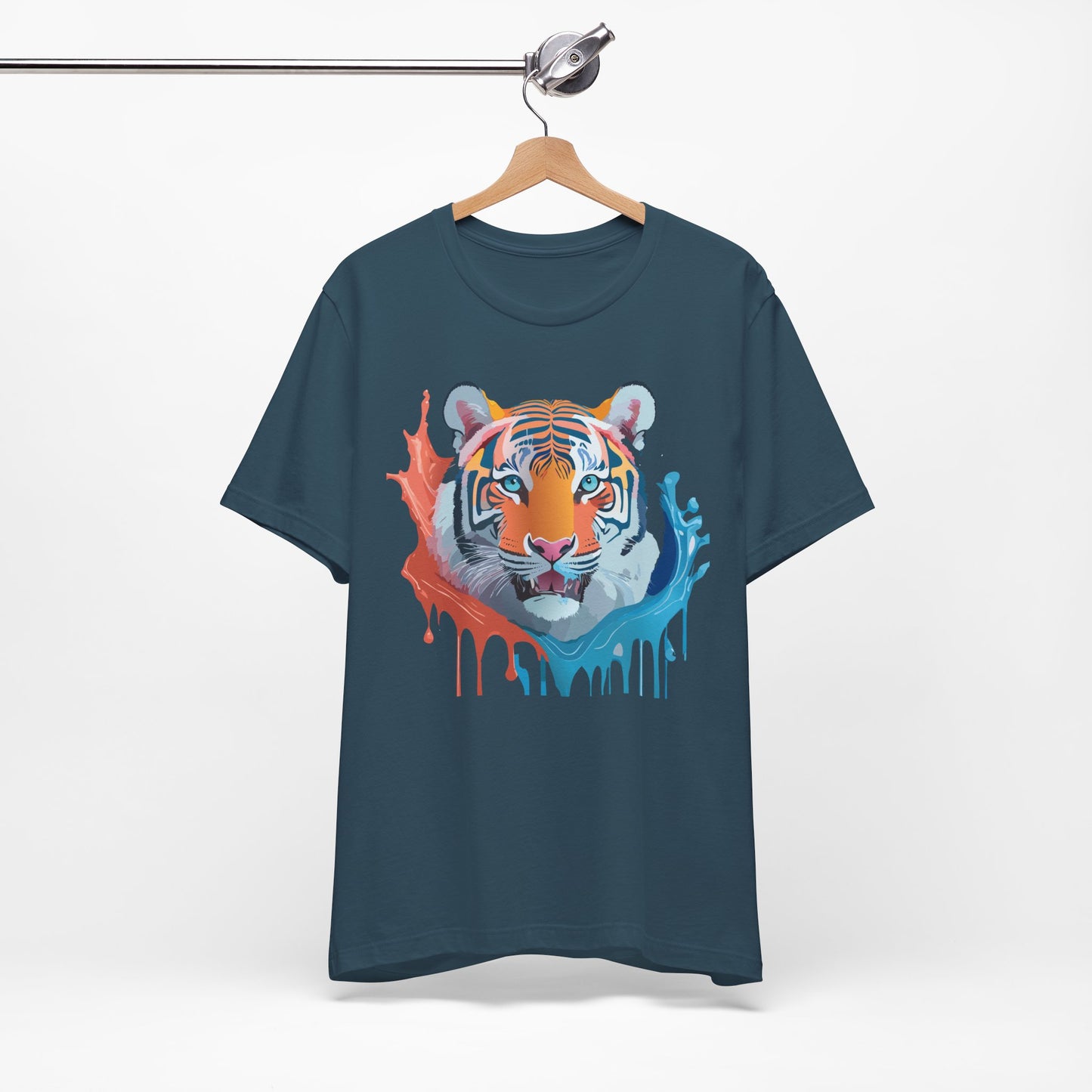 Unisex Tiger Tee, Animal Shirt, Tee Shirt with Tiger, Art T-Shirt, Animal Tees, Big Cat Shirt, Art Design T-Shirt 5