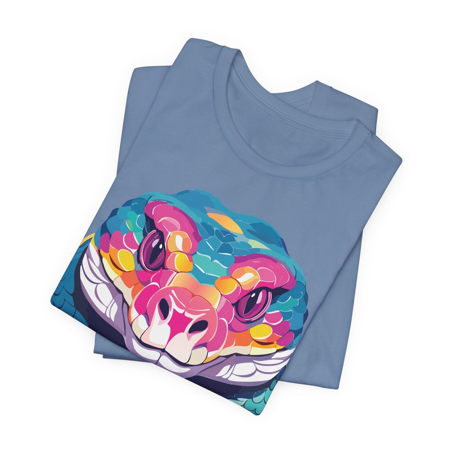 Unisex Animal Tee Shirt With Art Design, Wild Animals Short Sleeve Graphic Tee For Everyday Wear