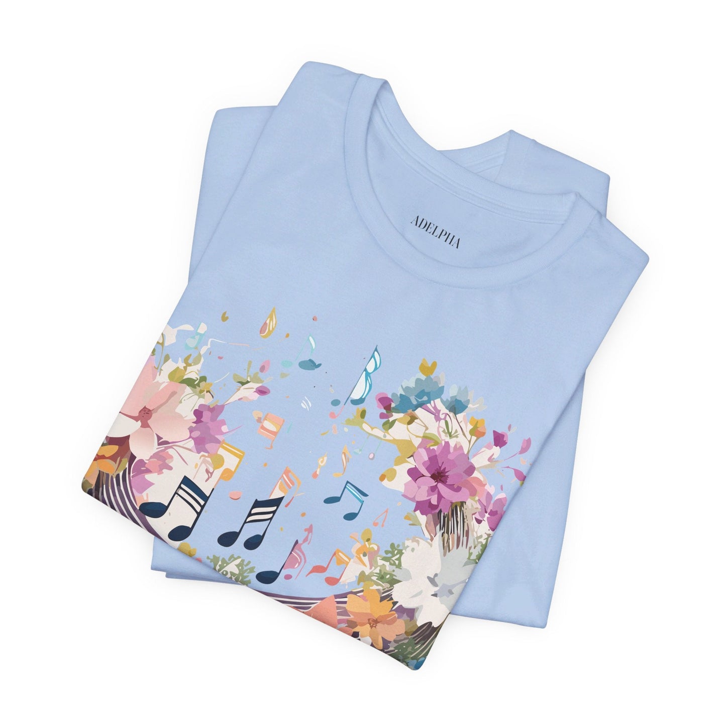 Music Graphic Unisex 100 Cotton Vintage Art with Musical Elements Tee 114