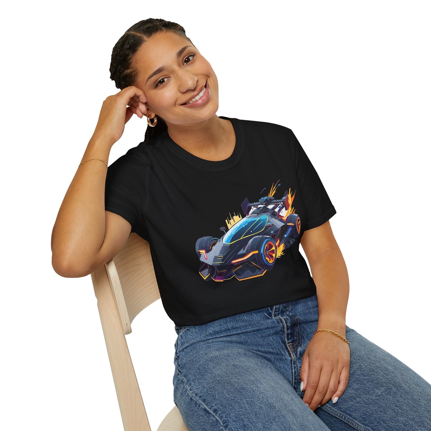 Unisex Car T Shirt With Cars Design Hot Wheels Graphic Tee Gildan Softstyle 64000