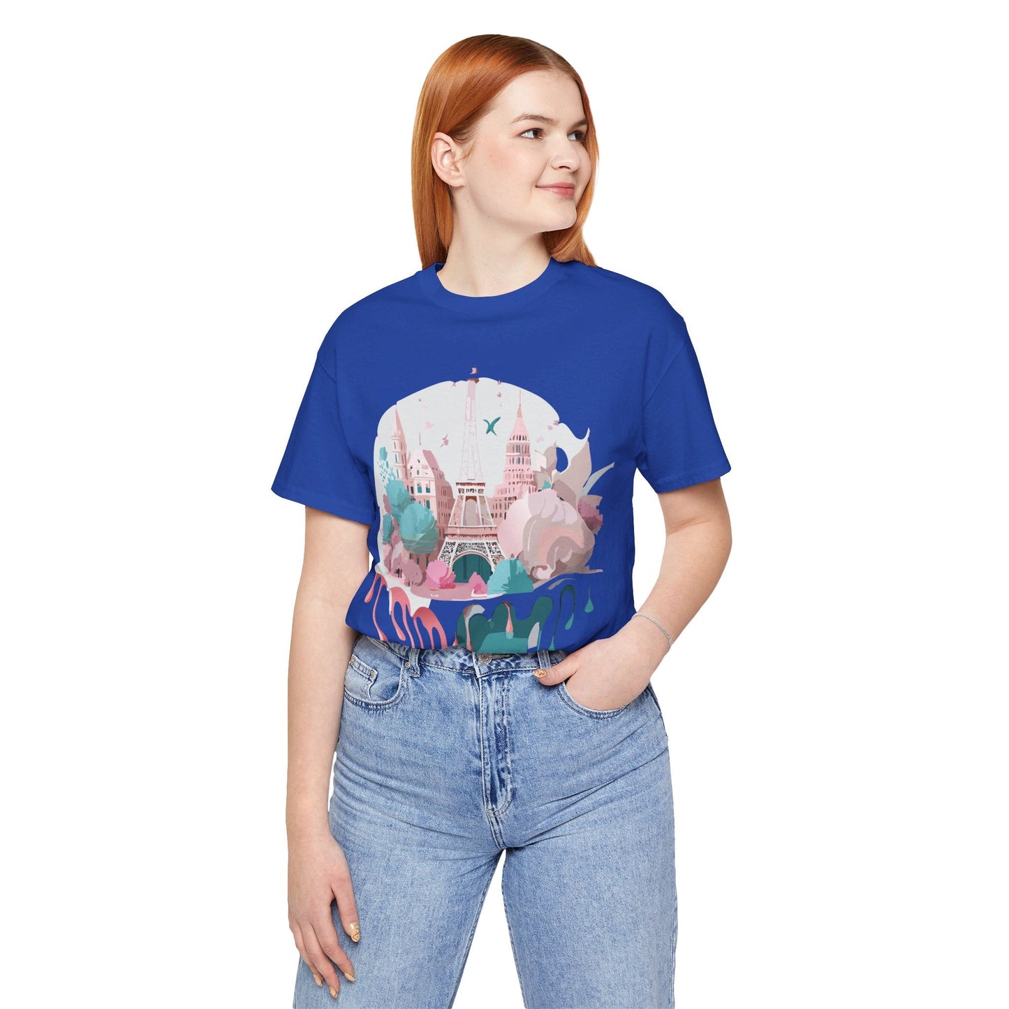 Paris Tourist Shirt Graphic Tee Unisex Jersey Short Sleeve Adelpha Vintage Art Design