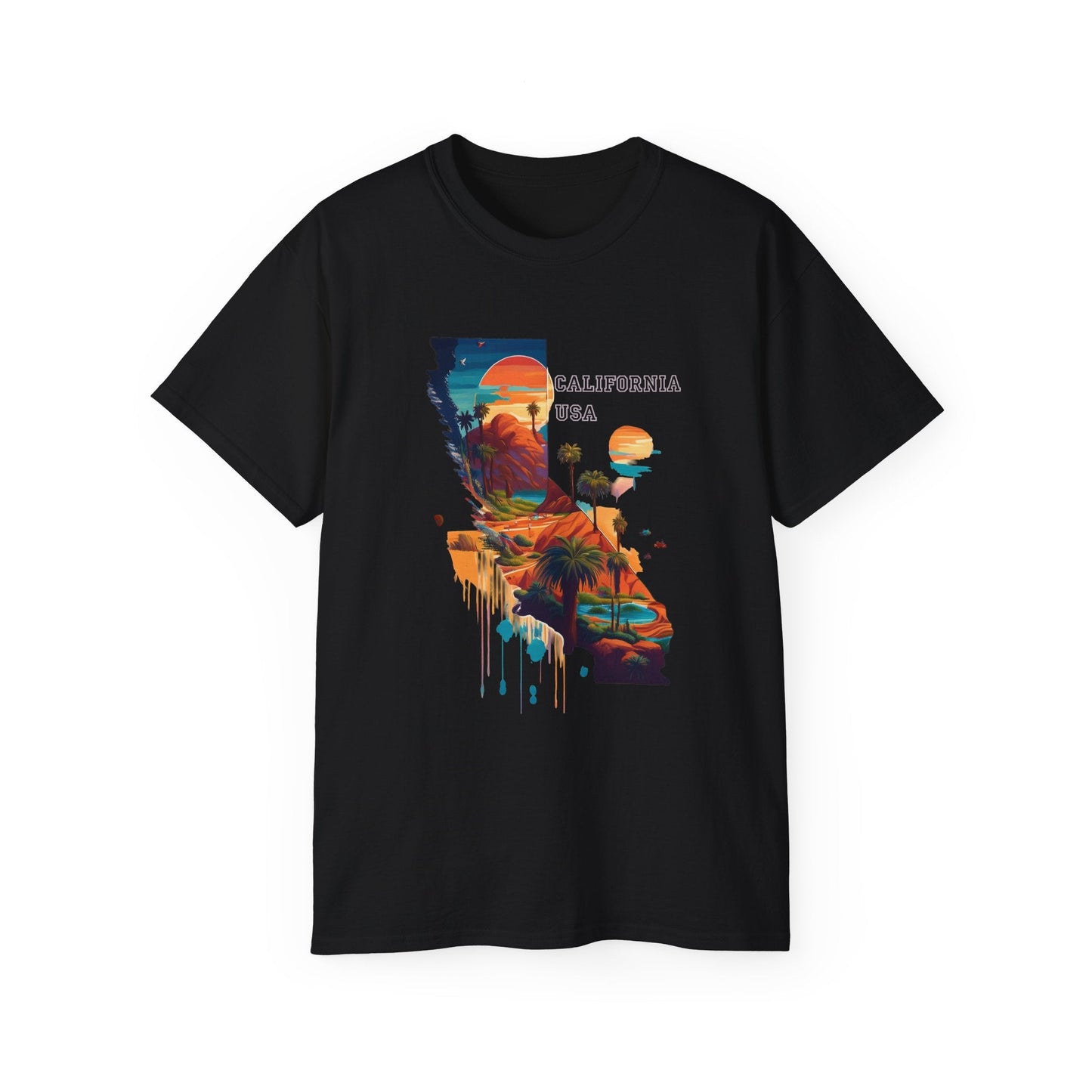 California Graphic Unisex Cotton T‑Shirt 2