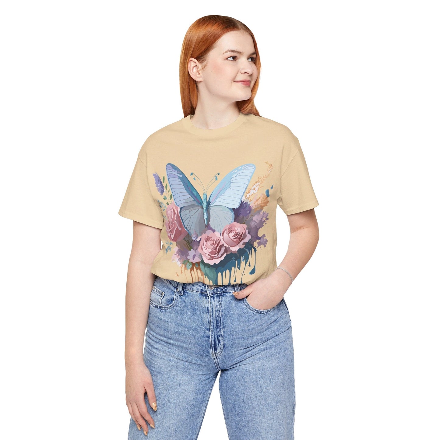 Butterfly Graphic Tee Unisex Jersey Shirt Adelpha Vintage Art Design