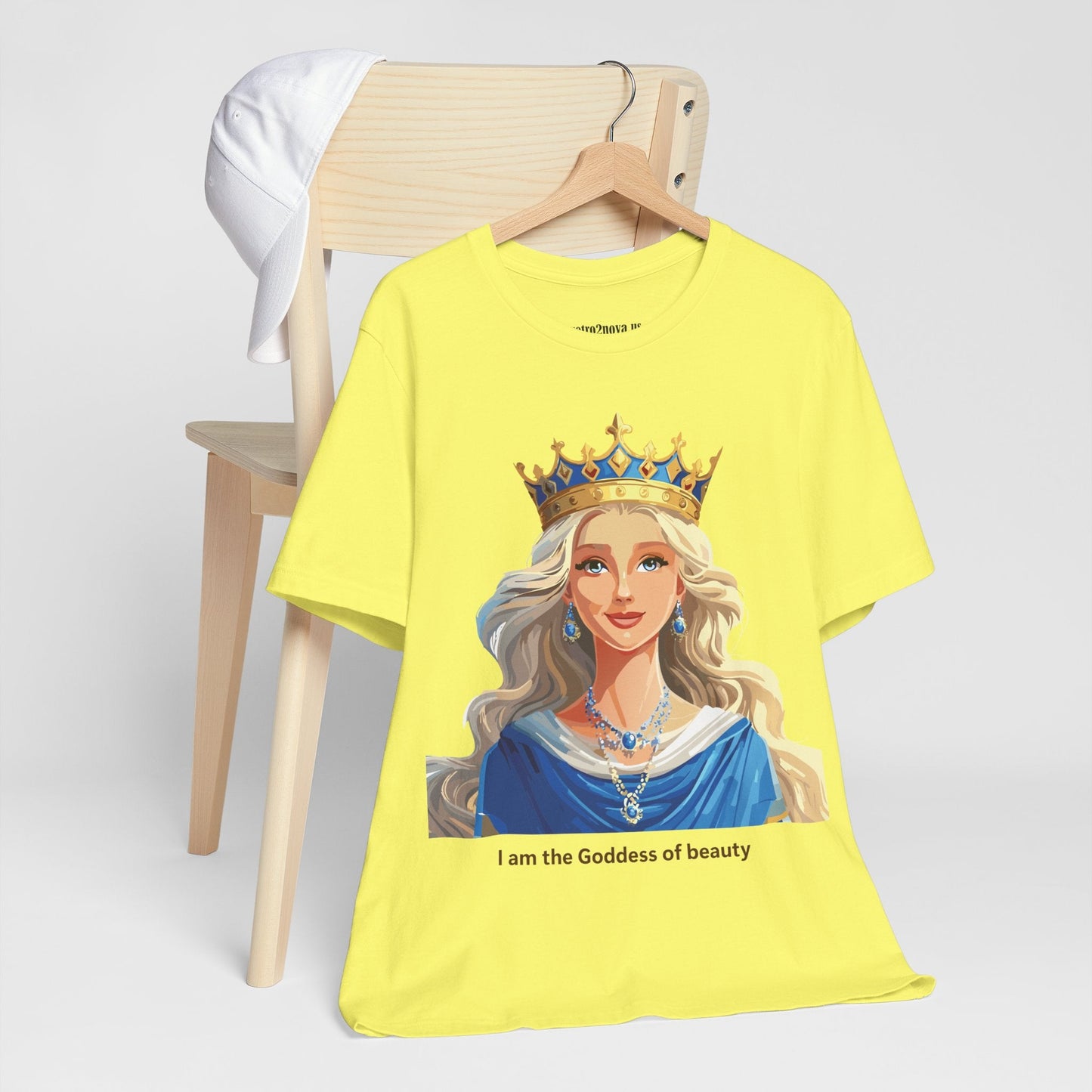 Goddess Graphic Tee Unisex Short Sleeve Original Art by Retro2Nova Premium Cotton
