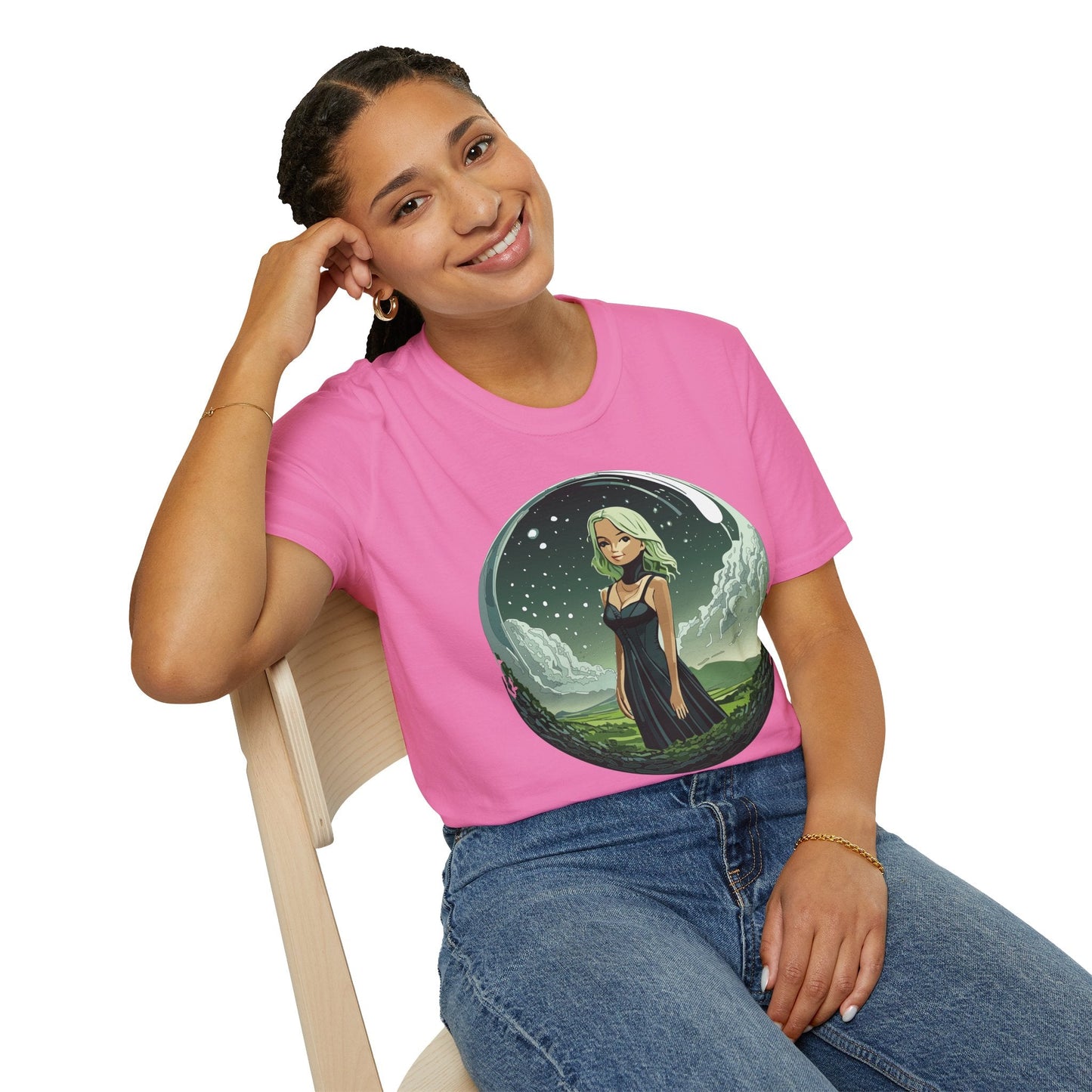 Womens Graphic T Shirt Art Design Tee Ladies Short Sleeve Softstyle 64000 Cotton Ring Spun