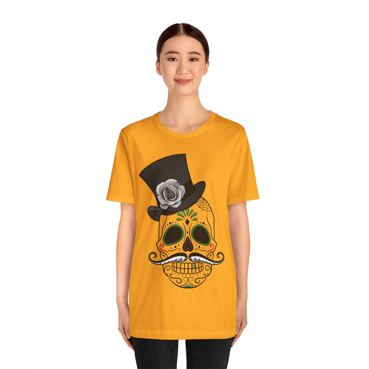 Unisex-T-Shirt aus Baumwolle mit Totenkopf