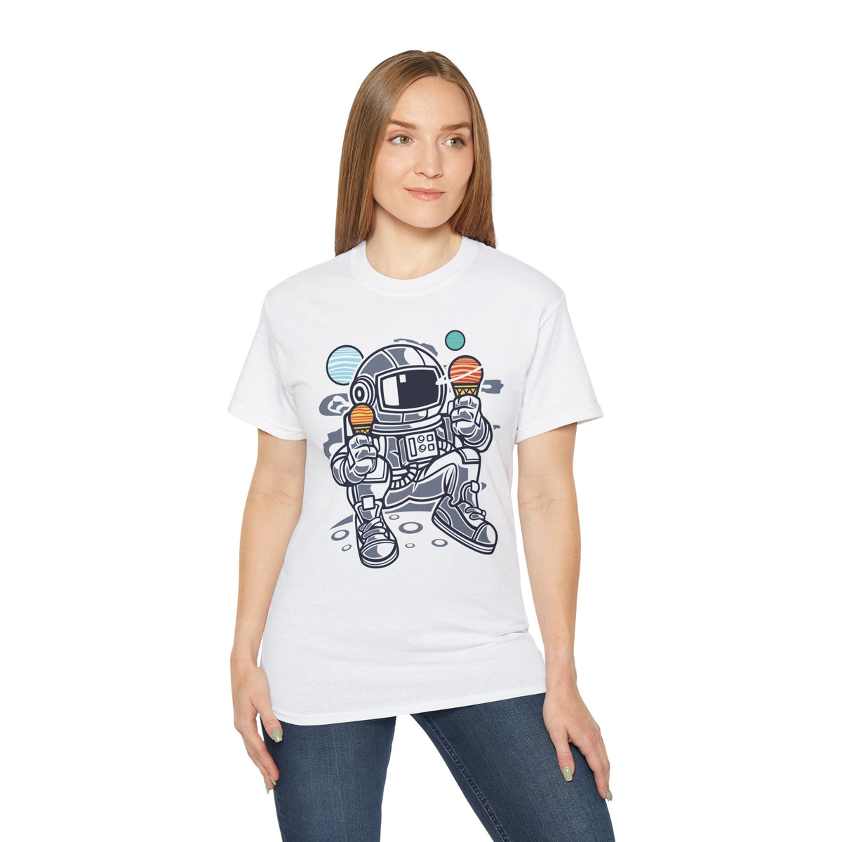 Astronaut Cosmos Graphic Tee Unisex 100 Cotton Gildan T-Shirt