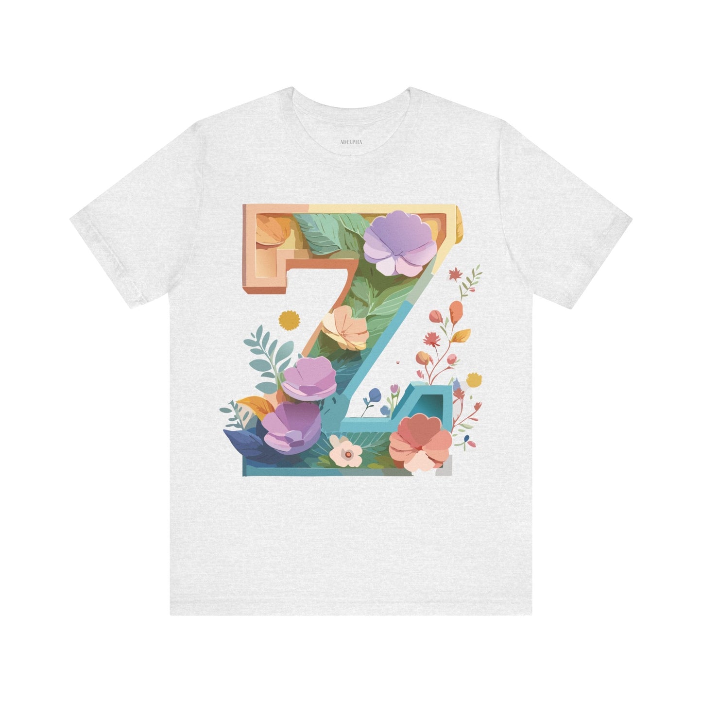 Unisex Letter Z Graphic Tee  Vintage Inspired Art Short Sleeve