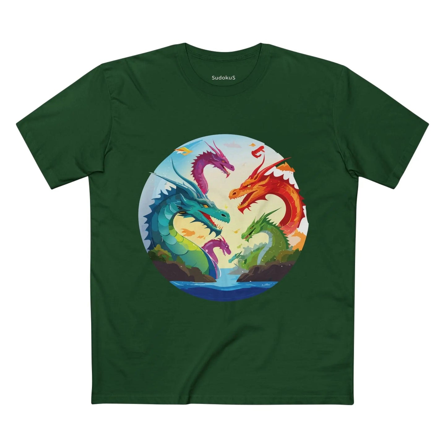 Dragon Graphic Unisex 100 Cotton Staple Tee 15