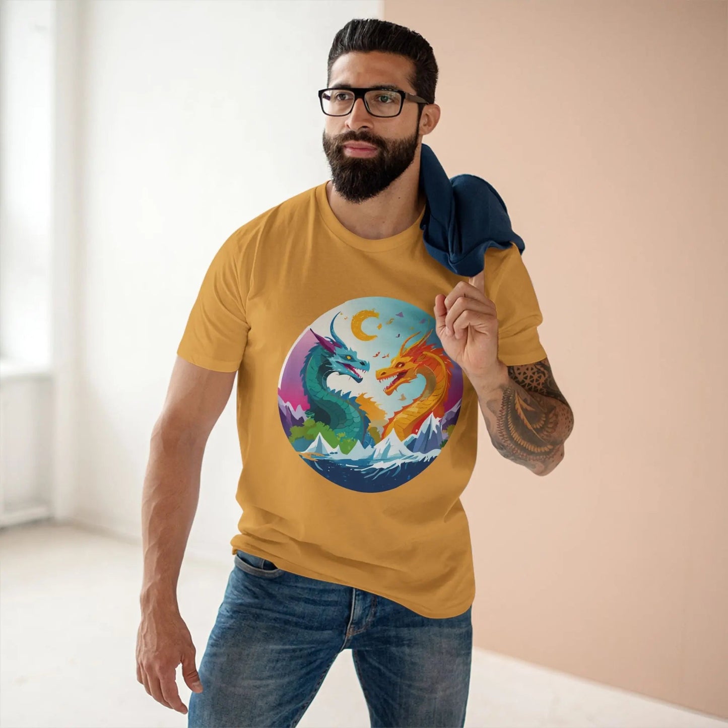 Dragon Graphic Unisex 100 Cotton Staple Tee 17