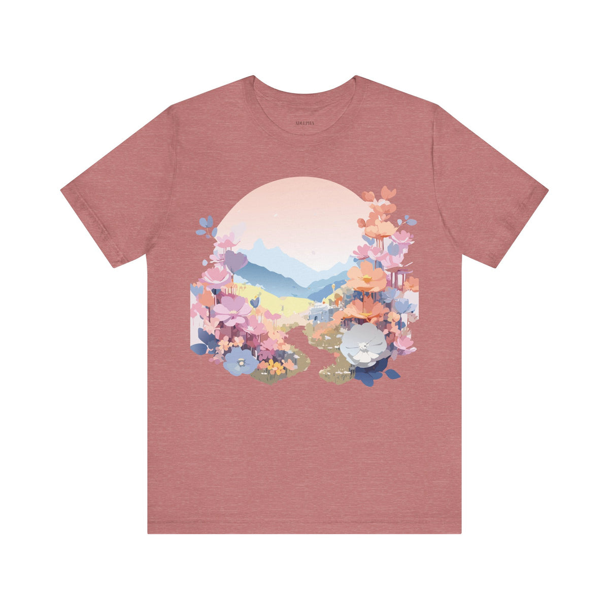 Floral Graphic Tee Shirt - Bella+Canvas Unisex 100 Cotton 18
