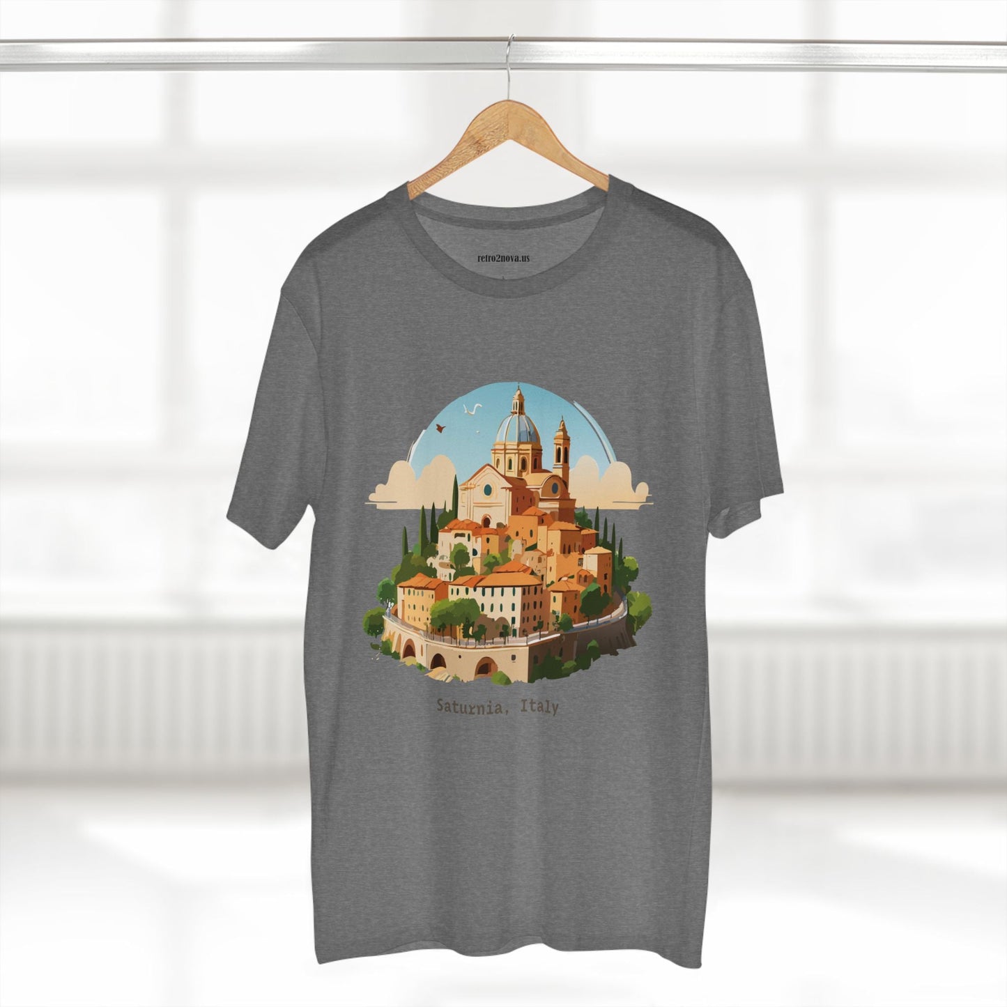 Italy Travel Shirt Unisex Premium Cotton Art Tee By Retro2Nova TT64 For Everyday Comfort