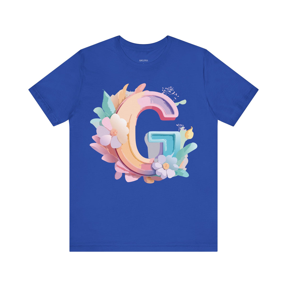 Letter G Graphic Unisex Cotton Bella+Canvas Tee with Art Letter Design