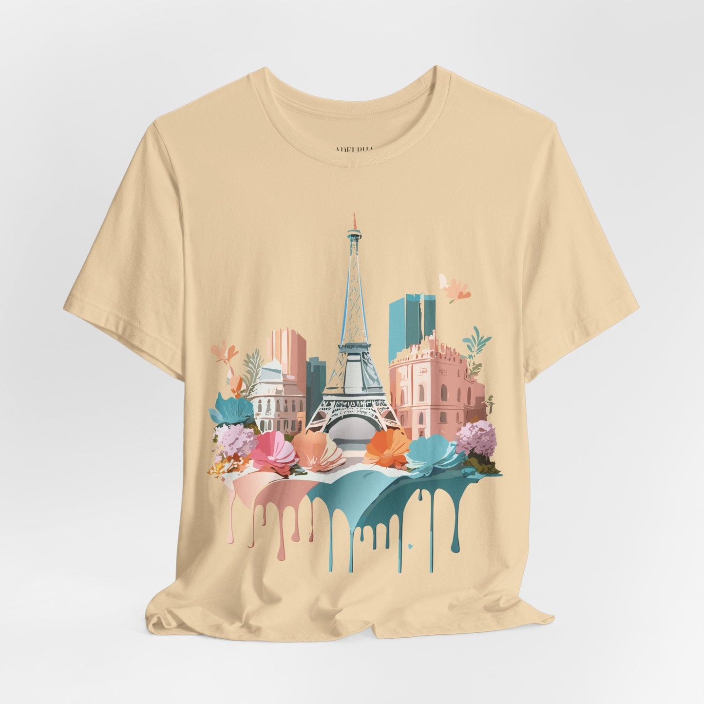 Paris Vintage Inspired Graphic Tee Unisex Short Sleeve Shirt Adelpha Artwork Studio