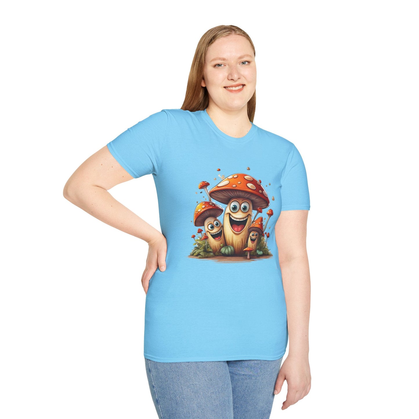 Mashroom Tee Shirt Unisex Funny Mashroom Design Softstyle 100 Percent Cotton Gildan