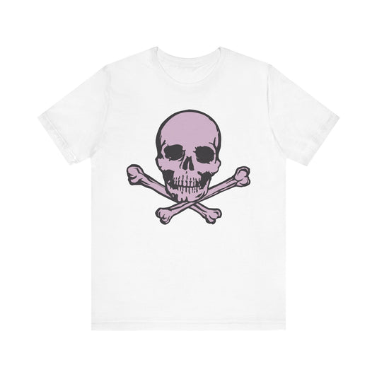 2-Pink Skull Graphic Design Tee, Skull Shirt, Vintage Tees, Art Design T-Shirt, Vintage Graphic Tee, Art Shirts with Skulls