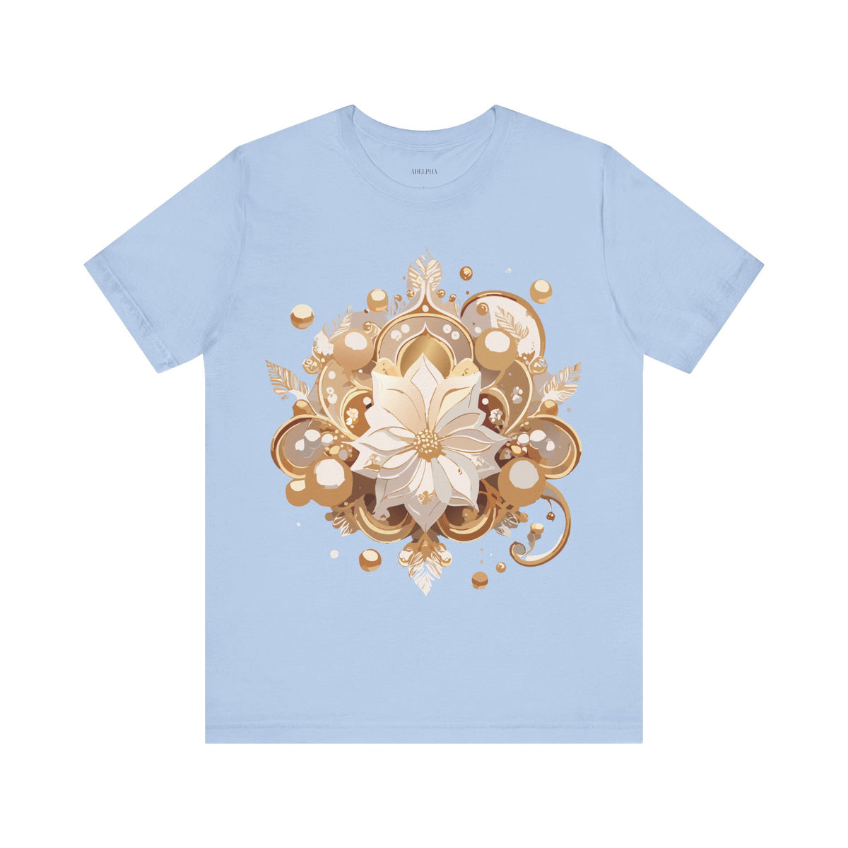 Jewelry Graphic Unisex Cotton Bella+Canvas Tee with Gemstones Art Design m25