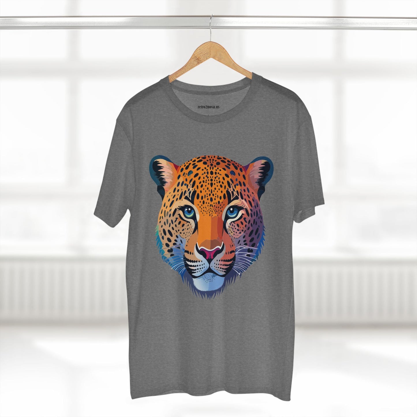 Unisex Cheetah Animal Shirt Premium Cotton Staple Tee With Original Art Design From Retro2Nova Collection