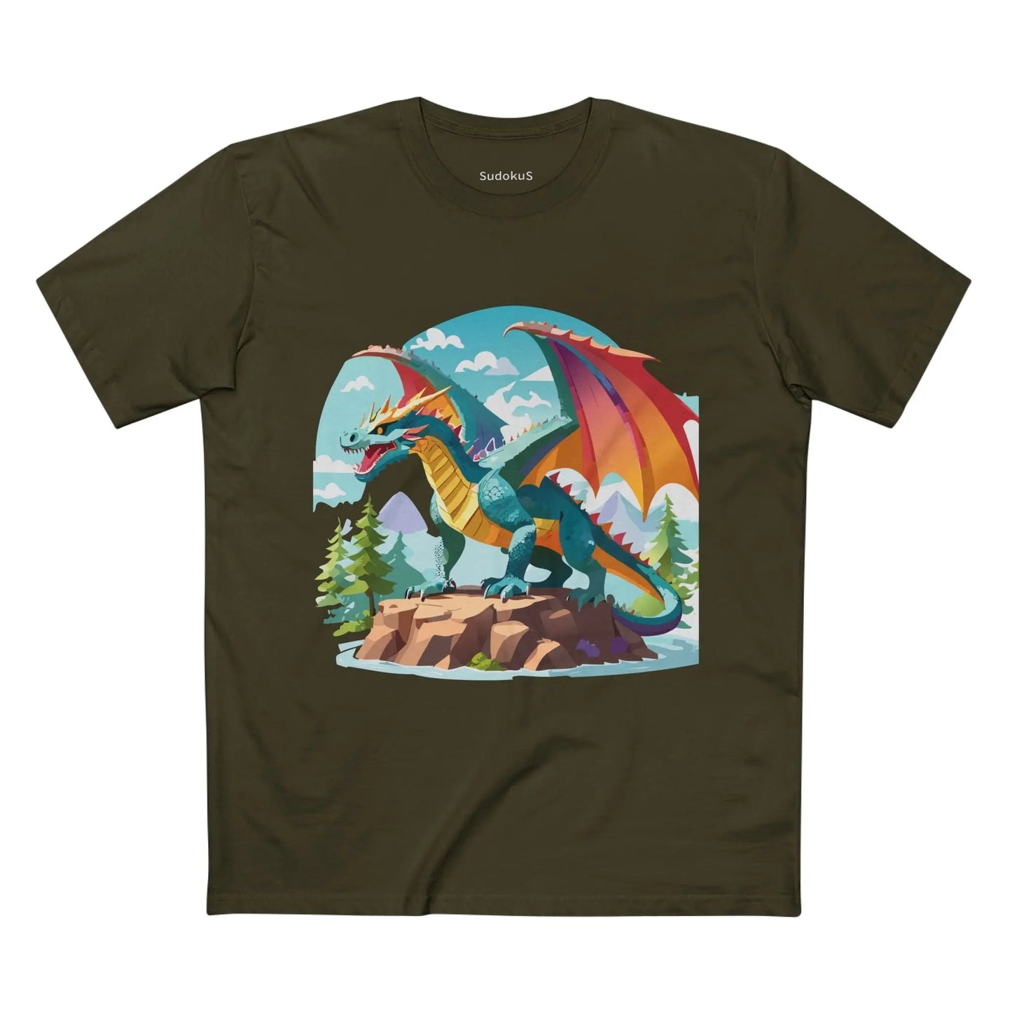 Dragon Graphic Unisex 100 Cotton Staple Tee 29