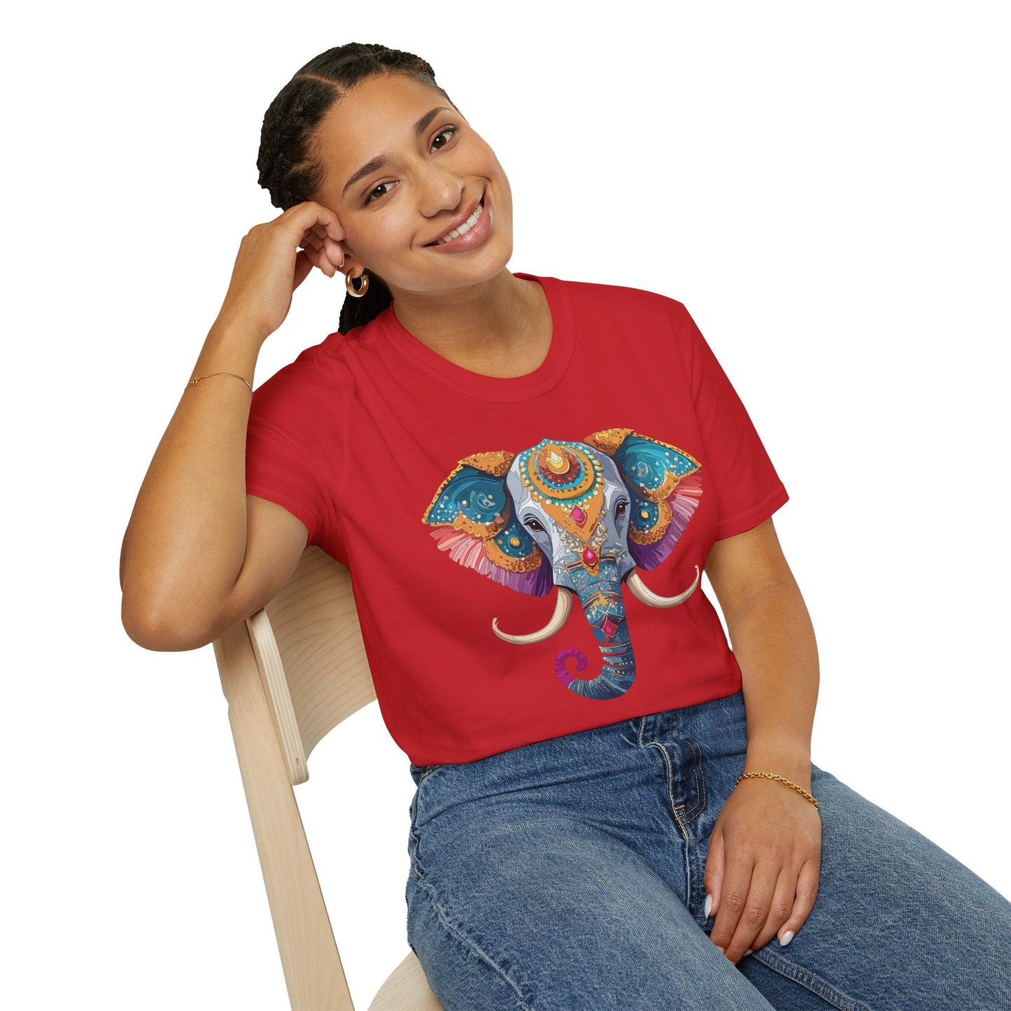 Elephant Shirt Unisex Elephant Tee Softstyle Cotton Gildan 64000 Animal Tee Graphic Elephant Tee