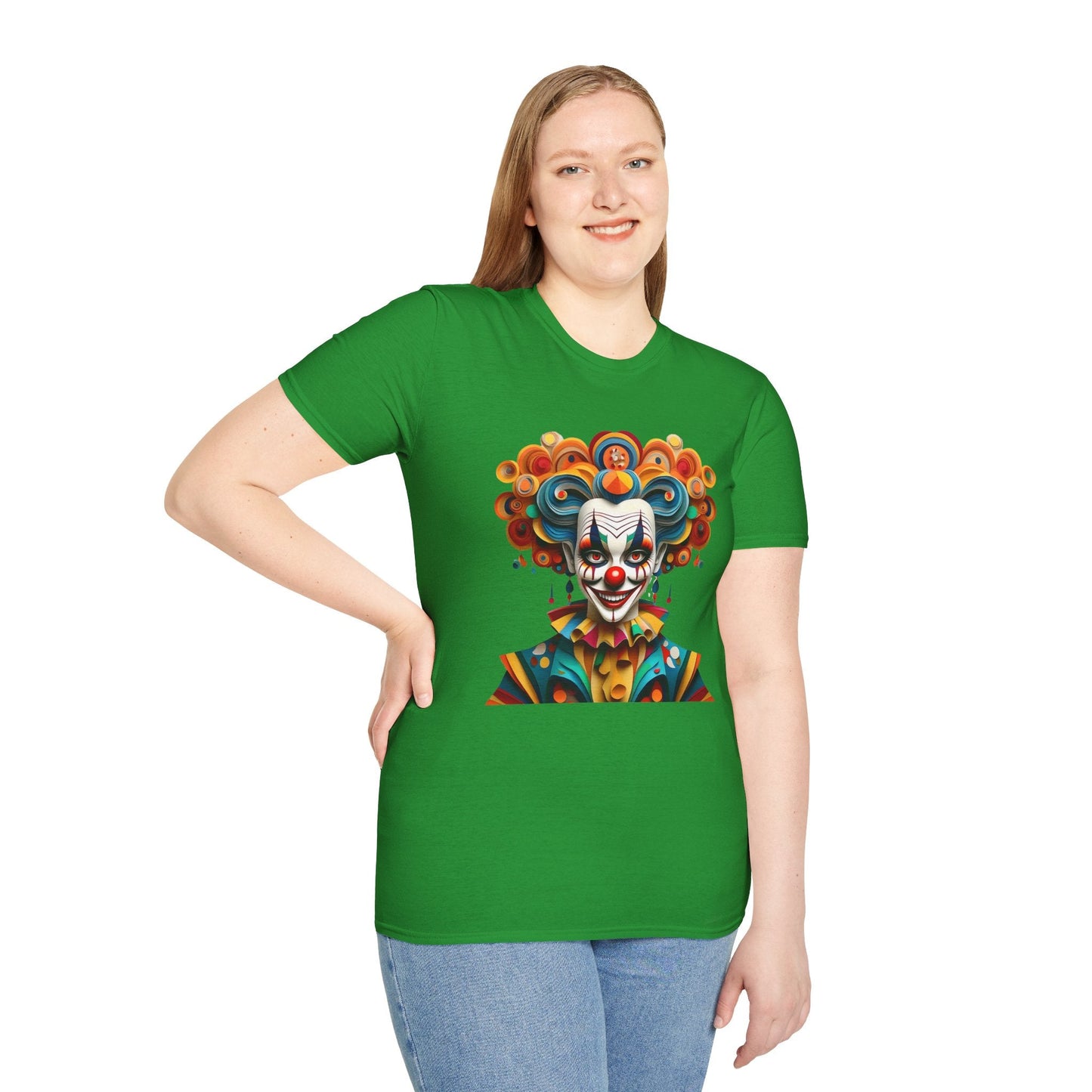 Unisex Clown T Shirt Funny Man Circus Shirt Softstyle Gildan 64000 Short Sleeve Tee