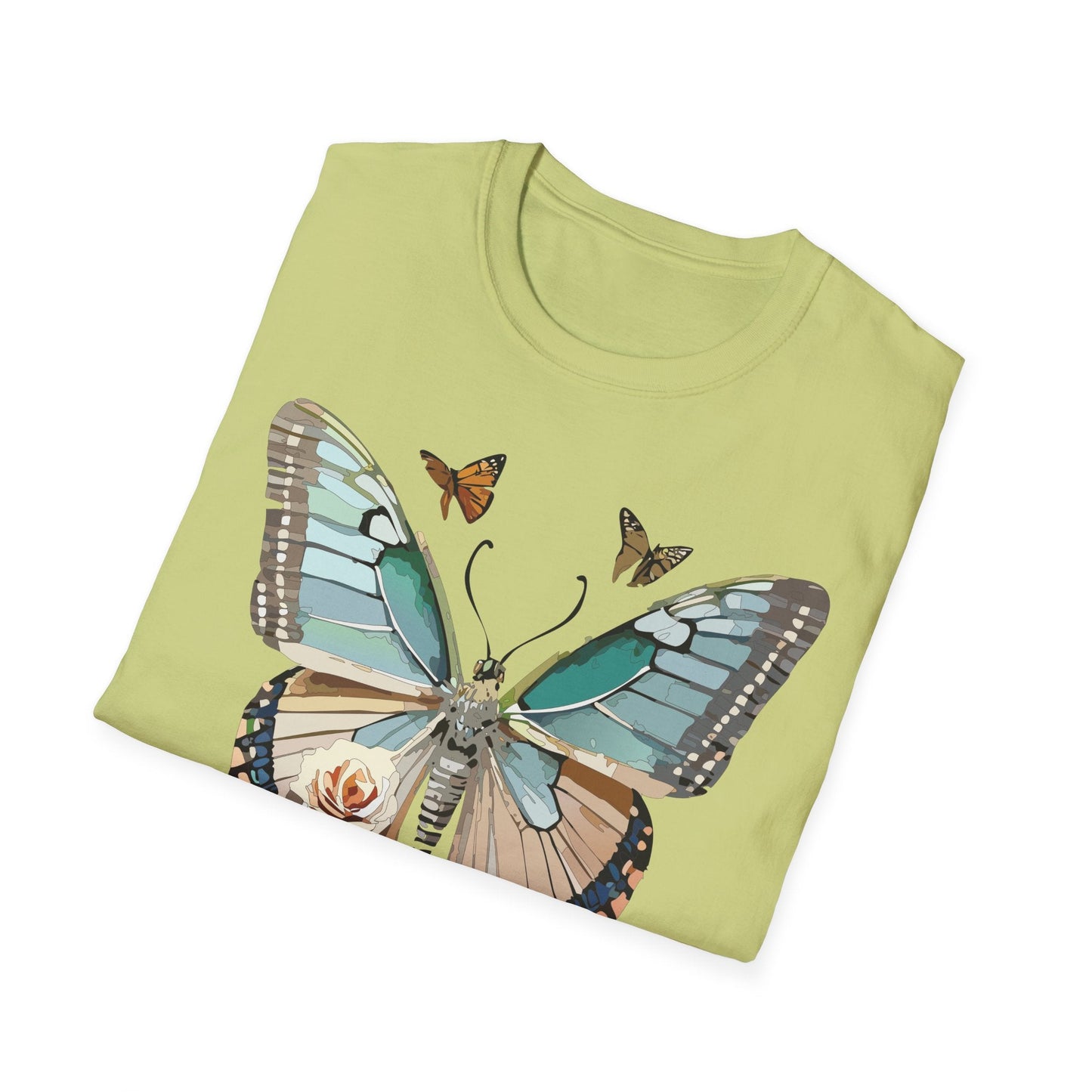 Butterfly Shirt Unisex T Shirt Monarch Print Softstyle Premium Gildan 64000 Cotton Tee