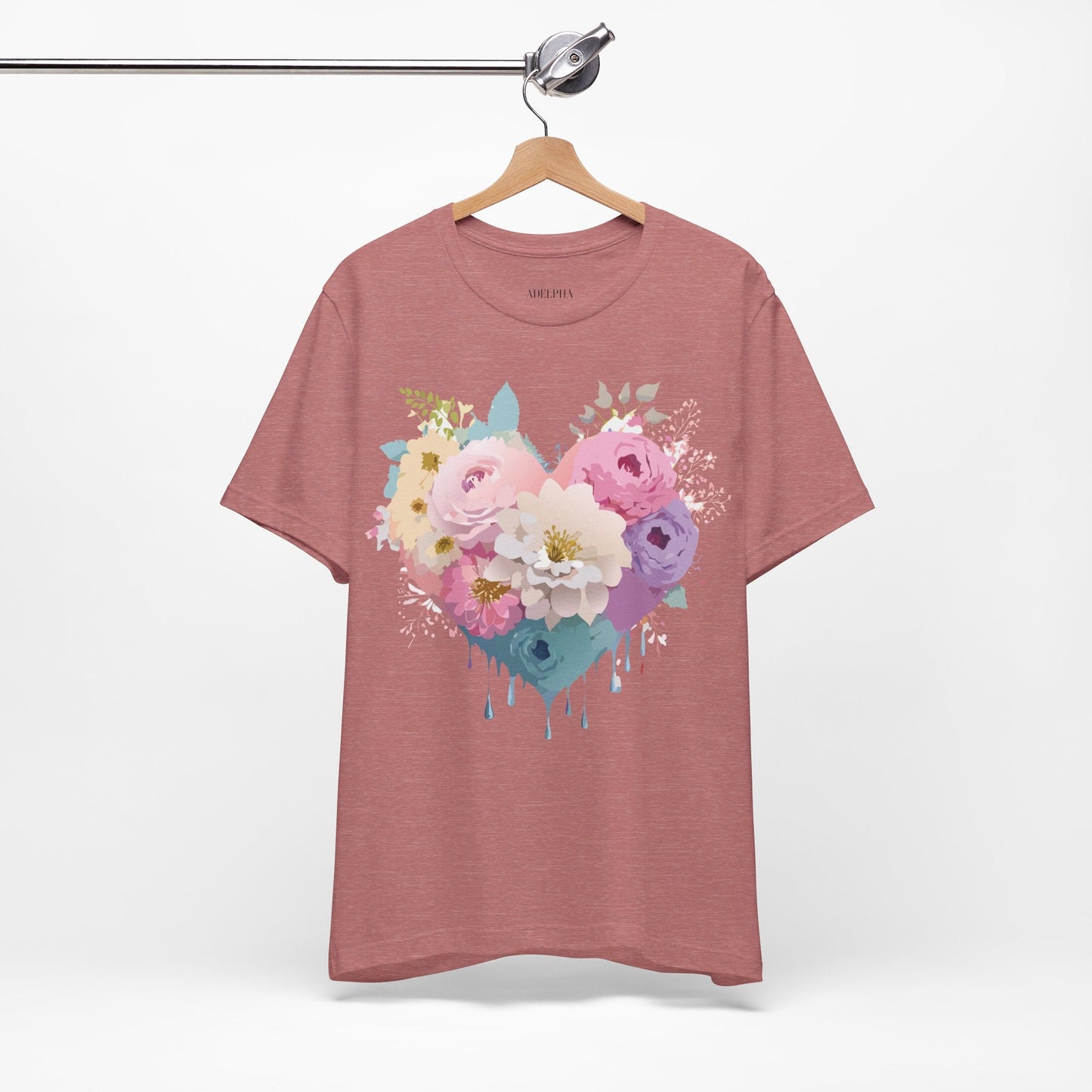 Valentine Graphic Tee Unisex Short Sleeve Shirt With Adelpha Vintage Artwork Design