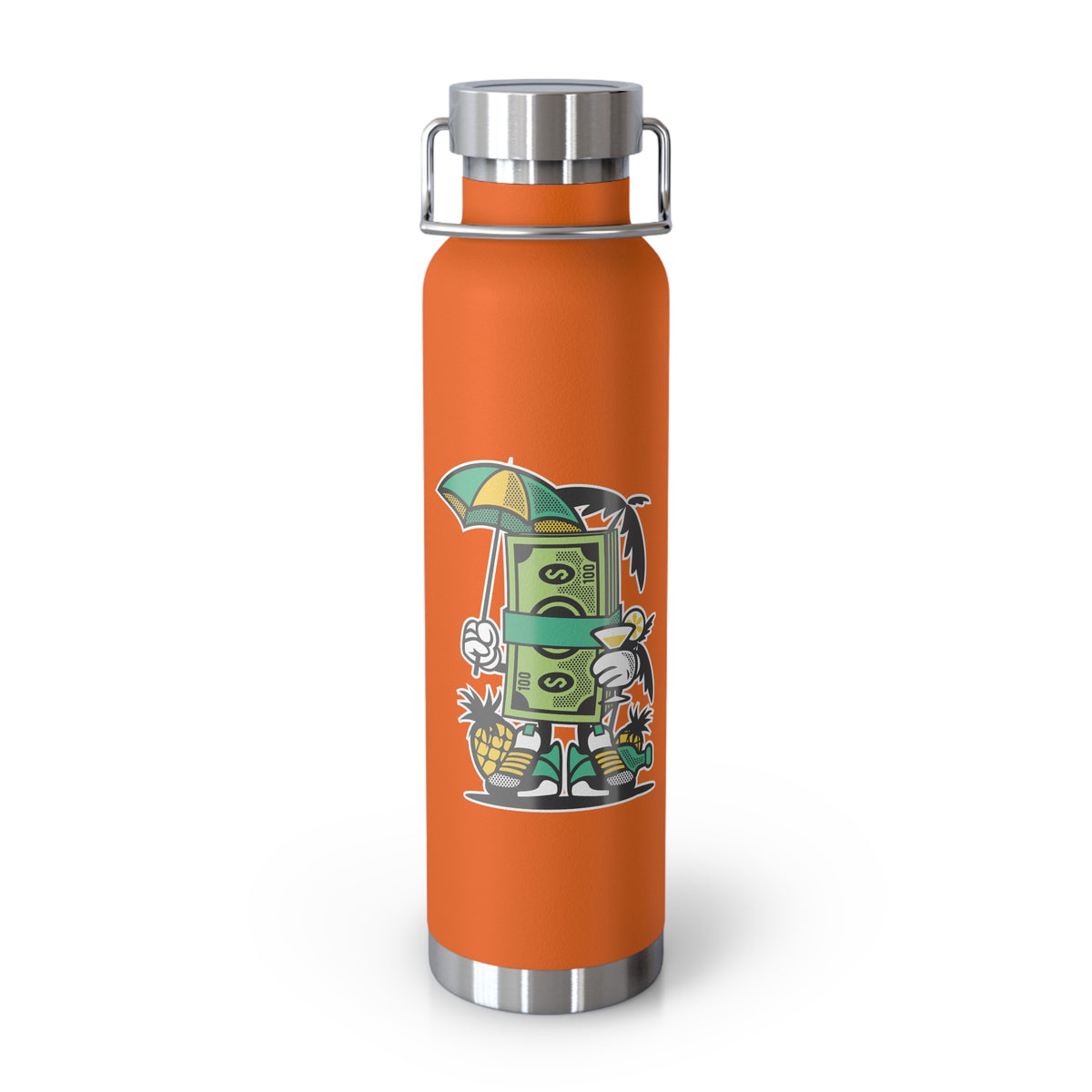 22oz Copper Insulated Water Bottle with Cartoon Design - CV100