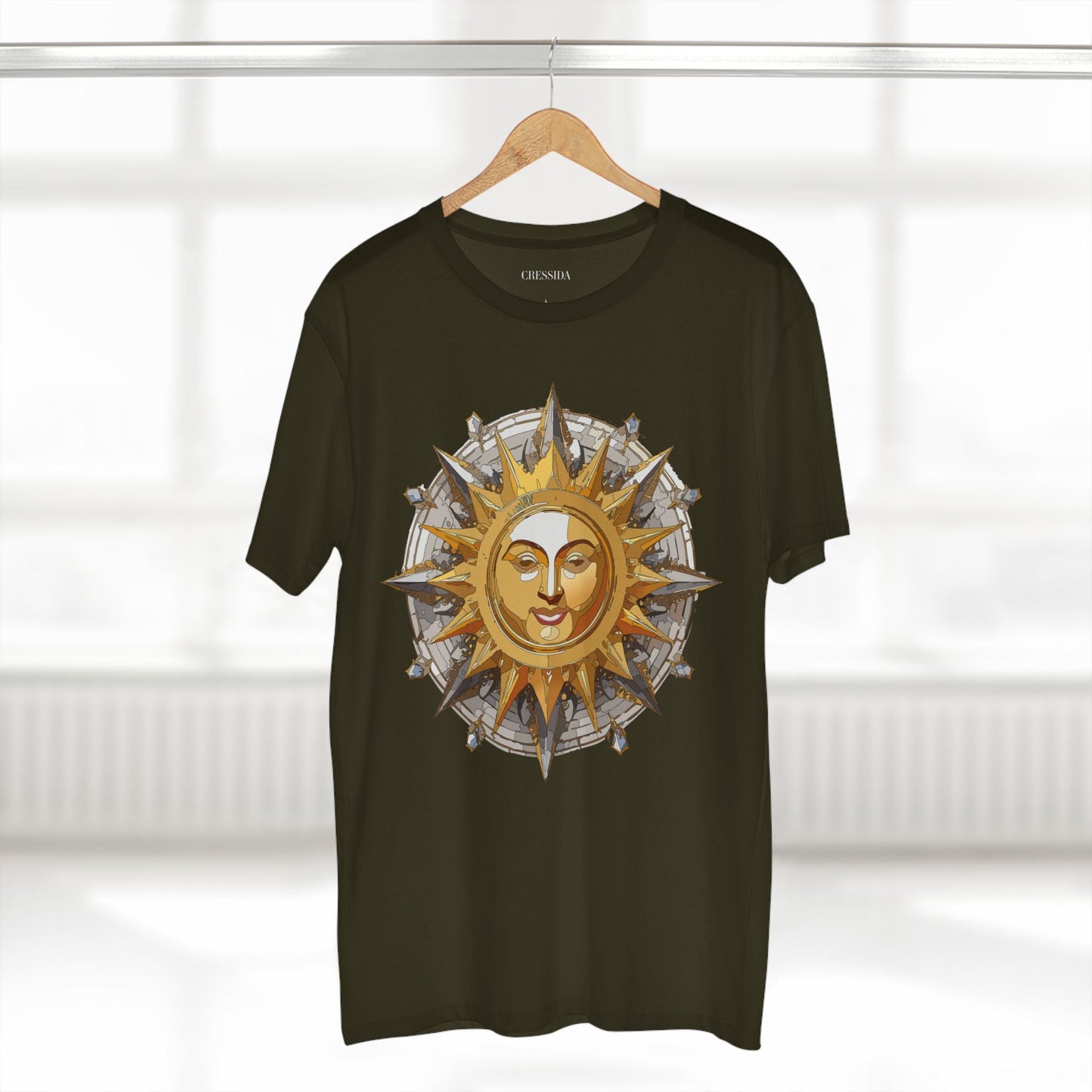Gold Sun Graphic Unisex 100 Cotton T-Shirt with Golden Art Design 12