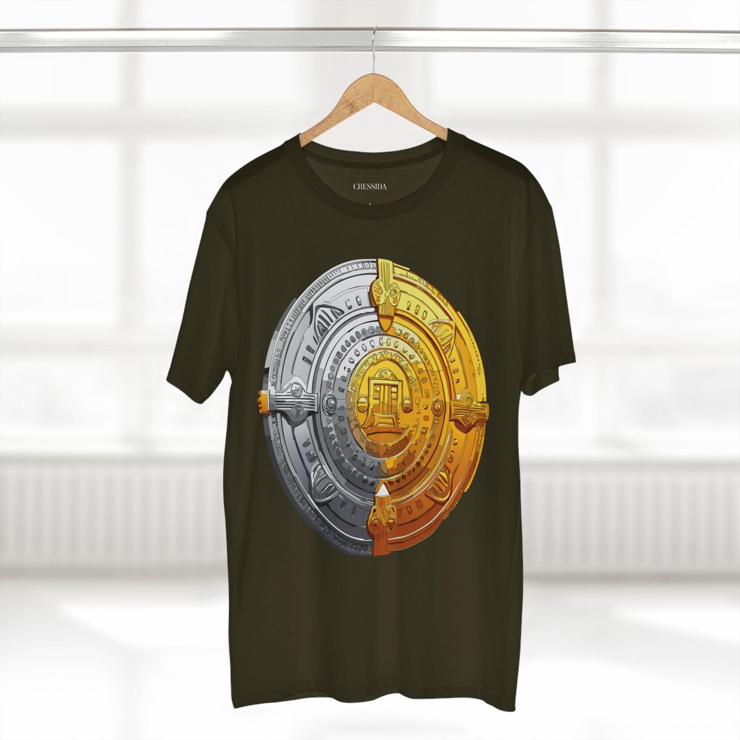 Antique Gold Coin Graphic Design T-Shirt Unisex 100 Cotton With Golden Print Artwork Tee 15