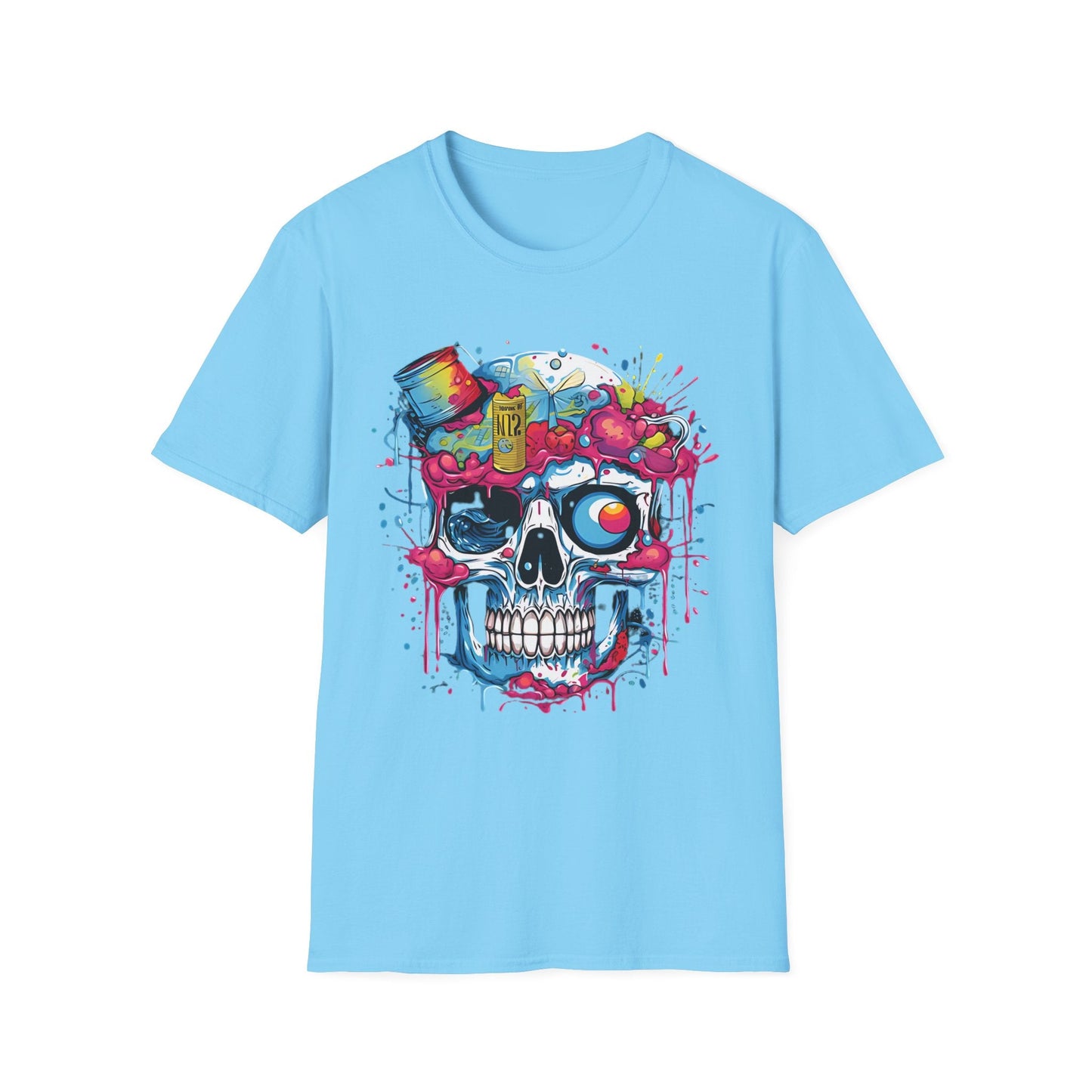 Skull Graphic Unisex Cotton T-shirt with Skeleton Artwork Design 26