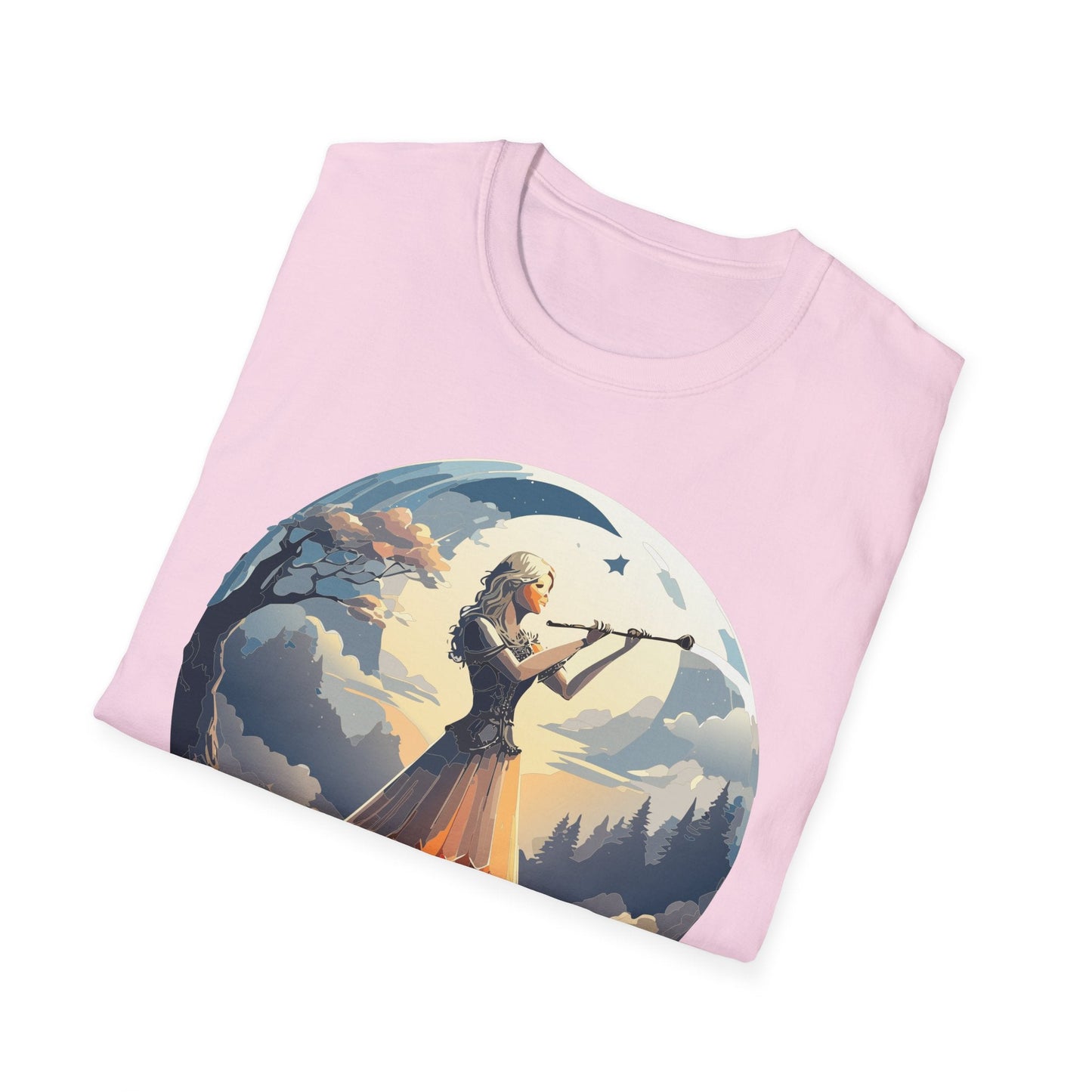 Unisex Softstyle Graphic T Shirt 100 Percent Ring Spun Cotton Art Design Tee For Women