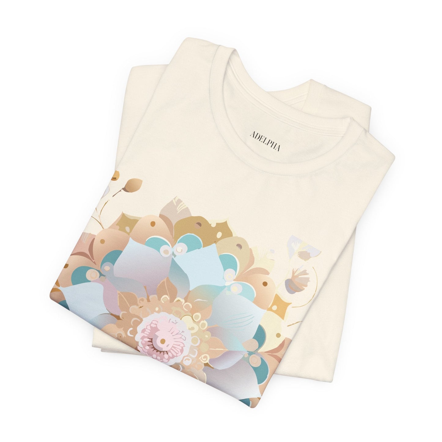 Mandala Graphic Unisex 100 Cotton Vintage Floral Artwork Tee 9