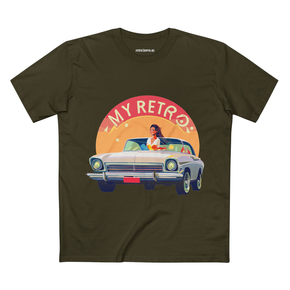 Retro Car Vintage Graphic Tee Staple Unisex 100 Cotton Tee Shirt - RC-26
