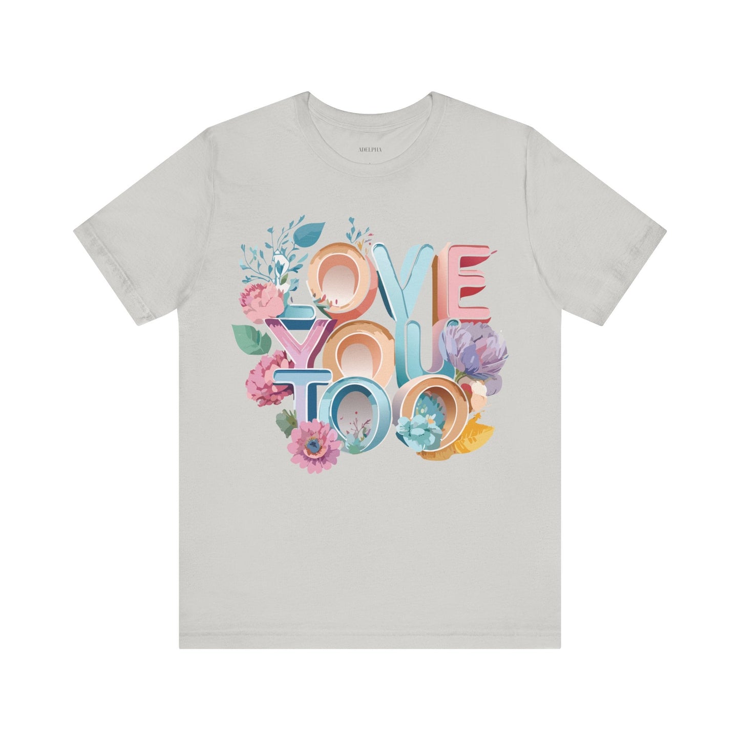 Valentine Day Graphic Unisex 100 Cotton Vintage Artwork with Love and Flower Design Tee 39