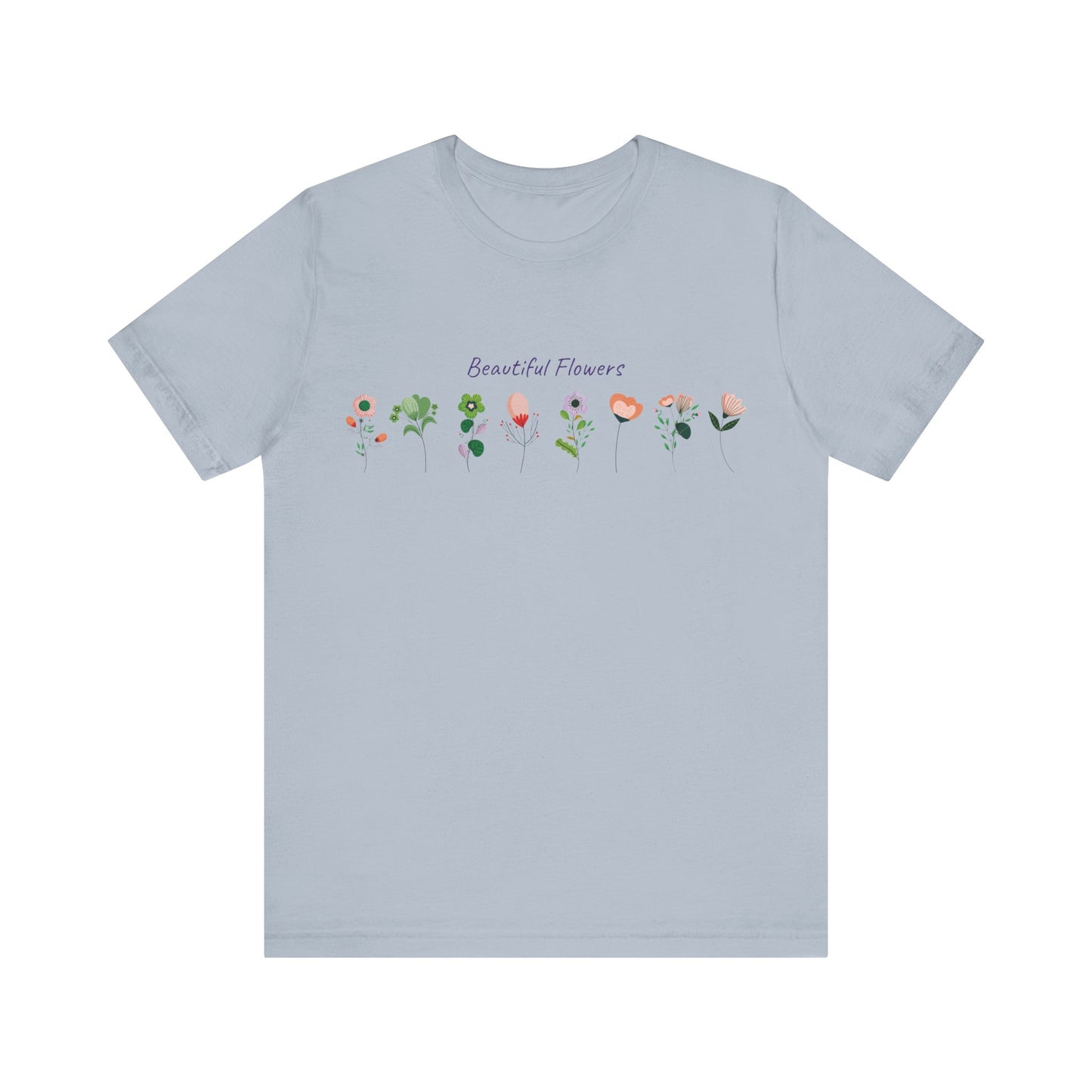 Cotton Tee Shirt with Floral Prints