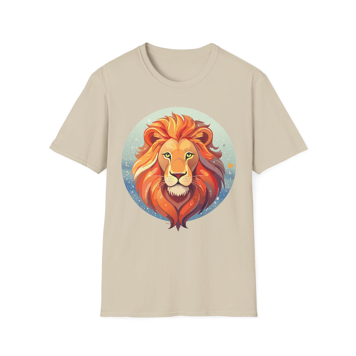 Majestic Lion Portrait T-Shirt | Colorful Roaring Mane Graphic