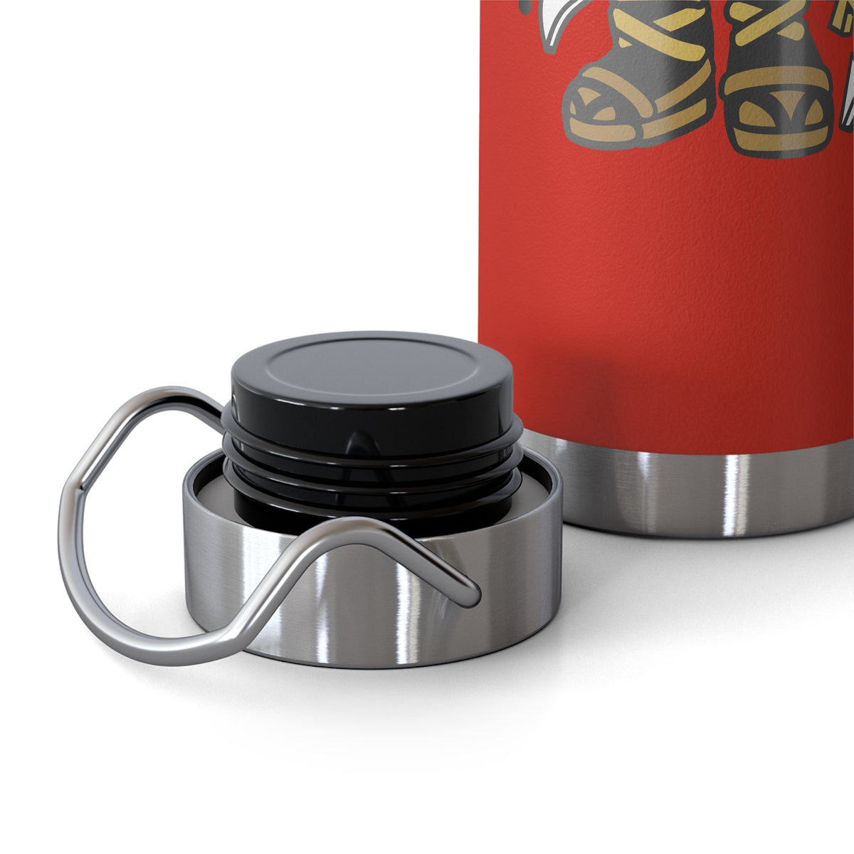 22oz Copper Insulated Water Bottle with Cartoon Design - CV33
