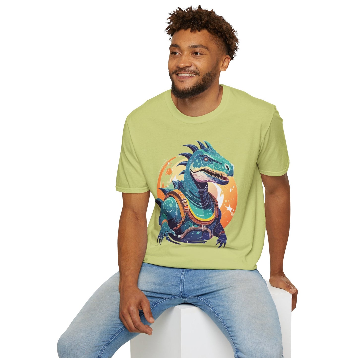 Alien Graphic Unisex Cotton Softstyle UFO Artwork Tee 17