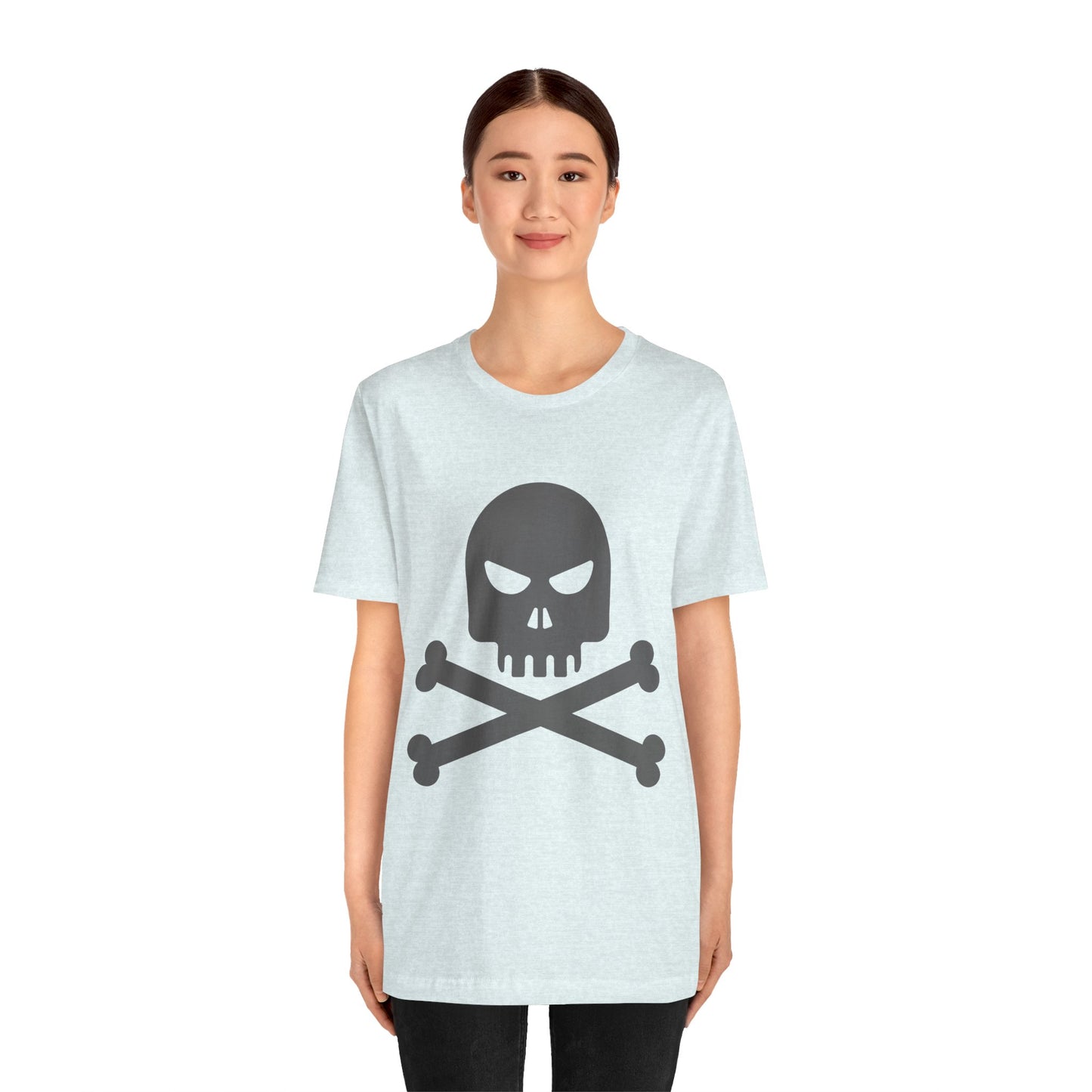 Unisex-T-Shirt aus Baumwolle mit Totenkopf