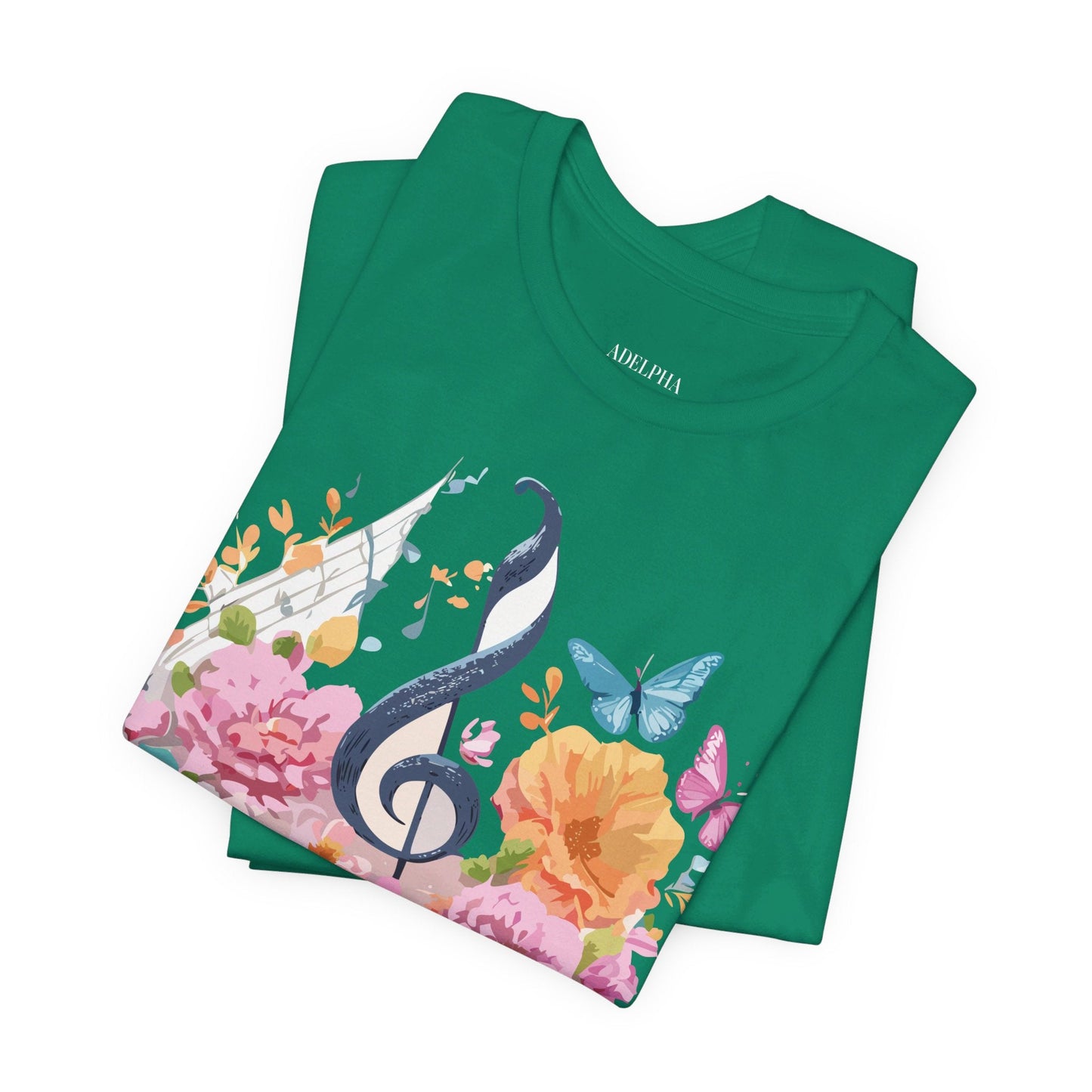 Music Graphic Unisex 100 Cotton Vintage Art with Musical Elements Tee 125