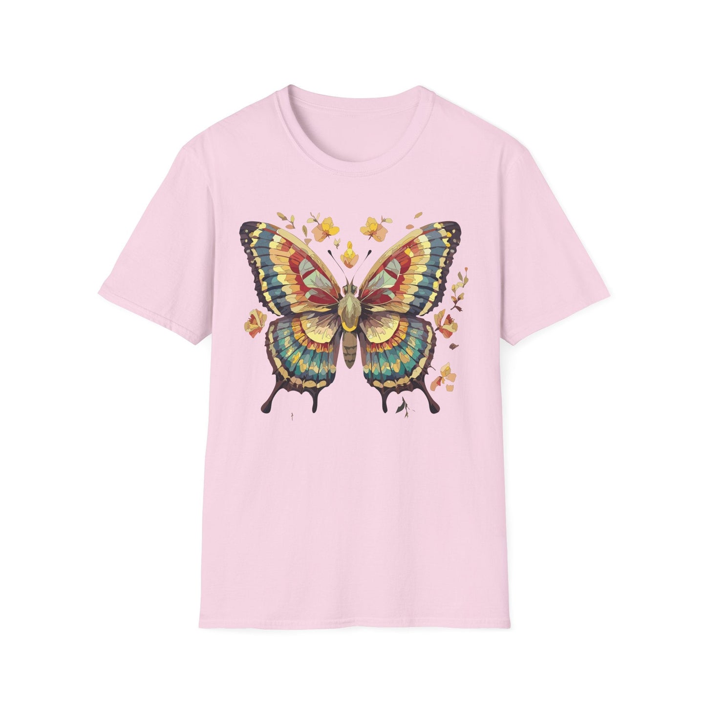 Butterfly Graphic T Shirt Unisex Gildan Softstyle 64000 Monarch Design Lightweight Everyday Wear