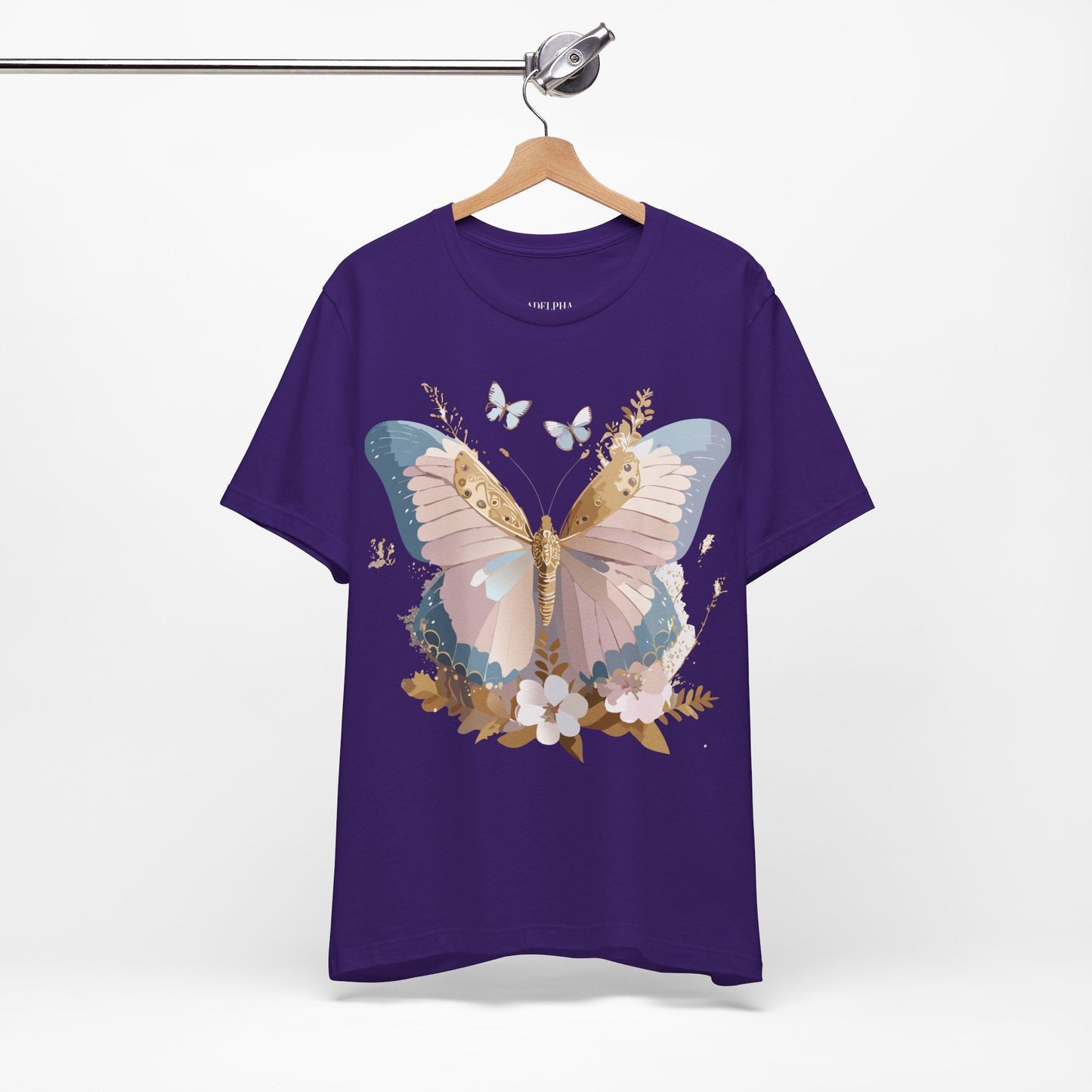 Butterfly Graphic Tee Unisex Short Sleeve Art Design By Adelpha