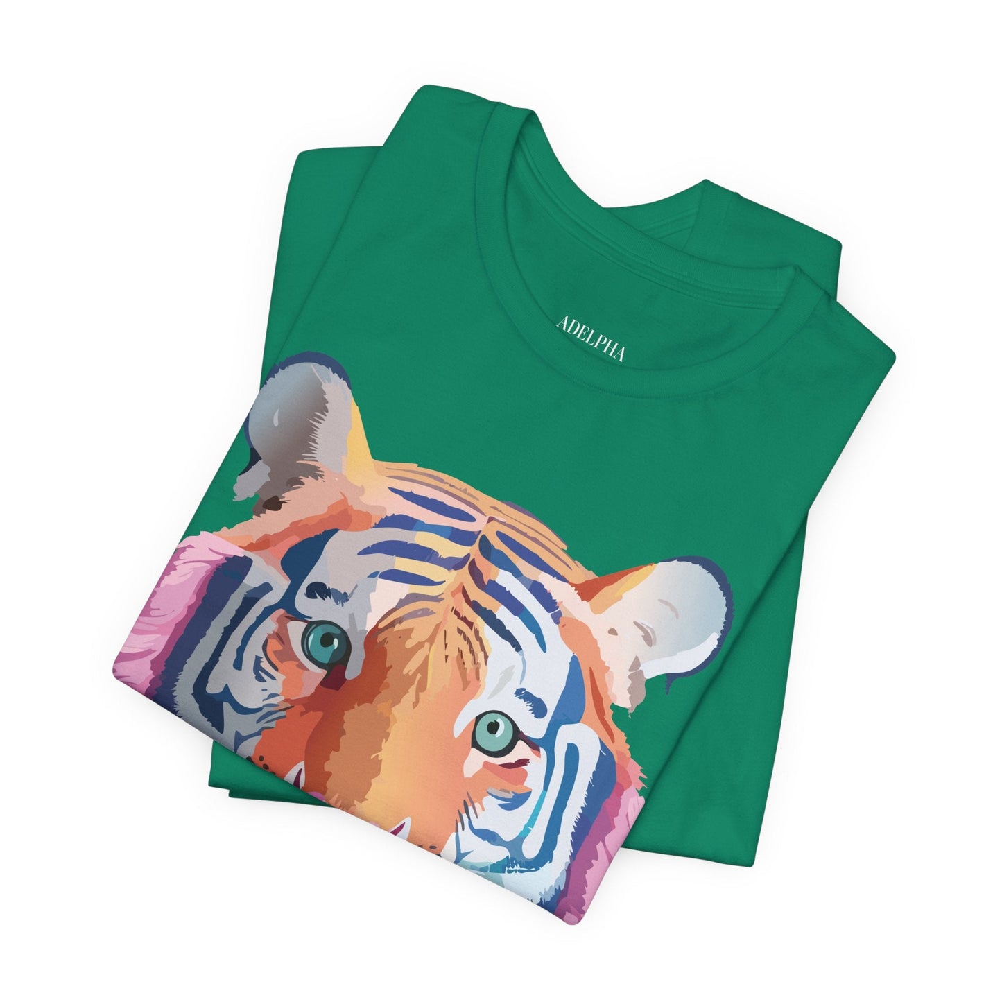 Tiger Graphic Unisex 100 Cotton Vintage Art with Animal Tee 17
