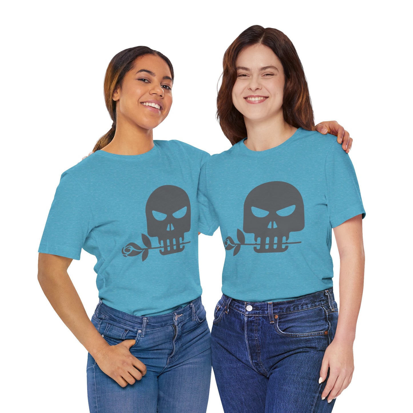 Unisex Cotton Tee Shirt with Skull