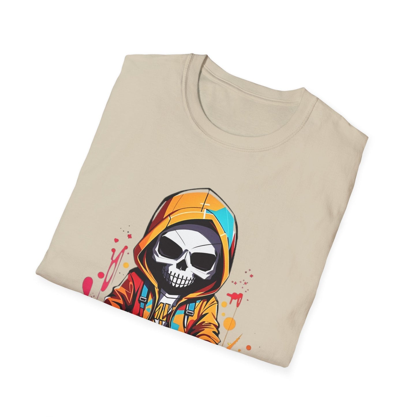 Skull Shirt Unisex Skeleton Graphic Tee Gildan Softstyle 64000 100 Percent Cotton