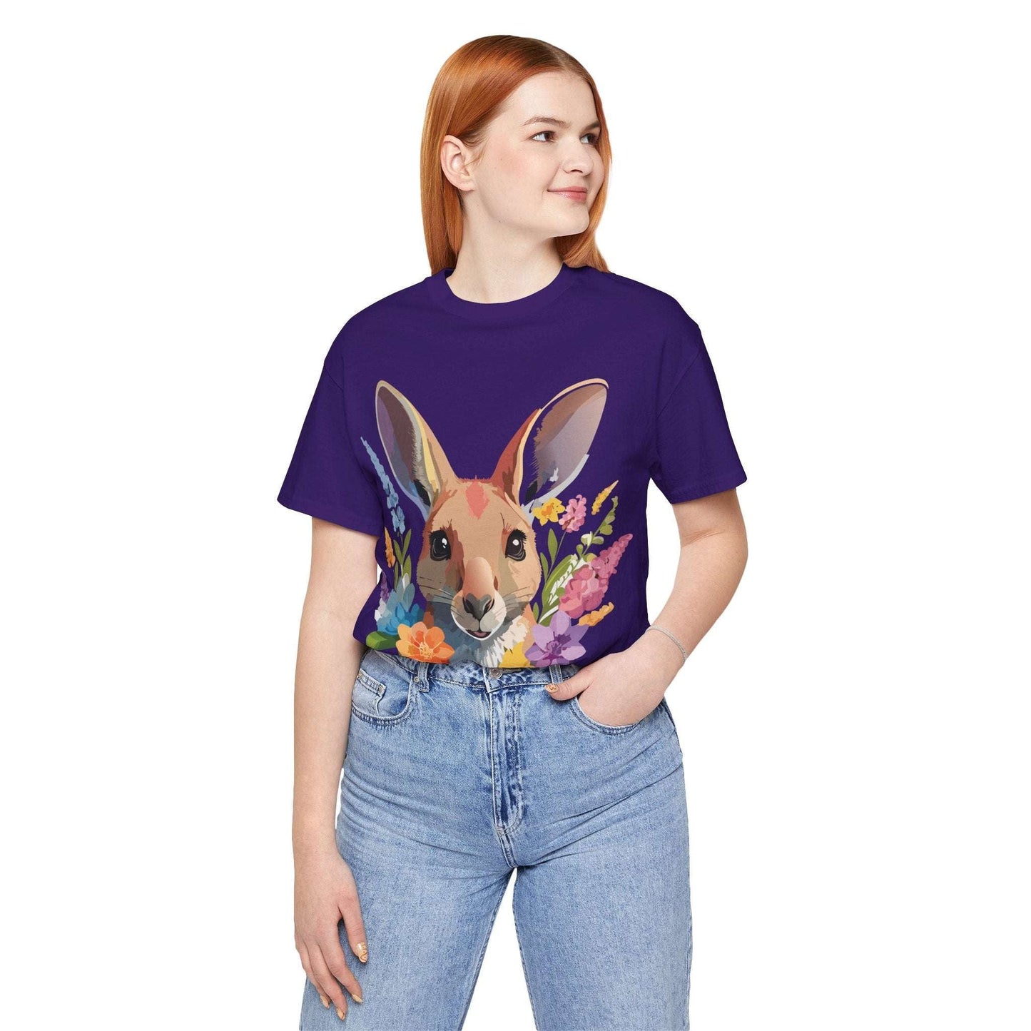 Kangaroo Graphic Unisex 100 Cotton Vintage Animal Artwork Tee 3