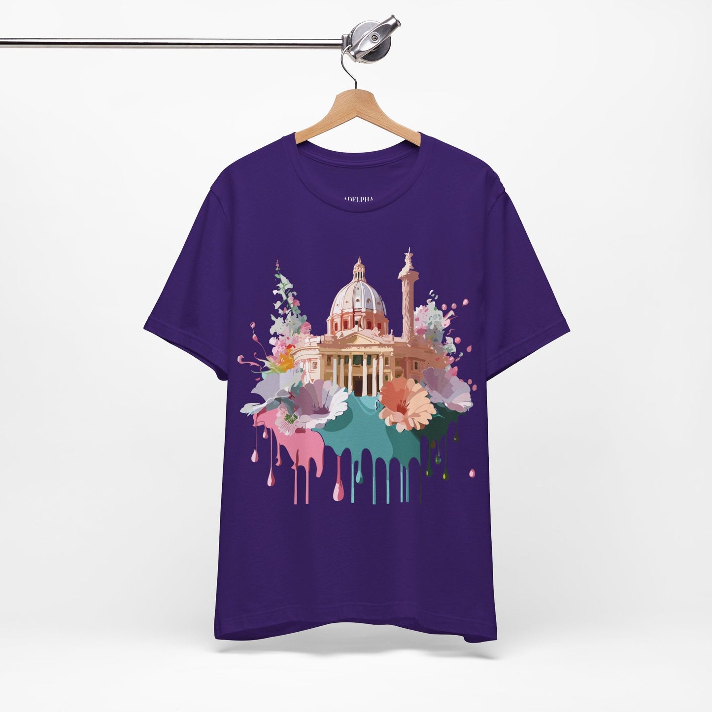 Tourist Shirt Rome Graphic Tee Unisex Jersey Short Sleeve Art Design By Adelpha Artwork