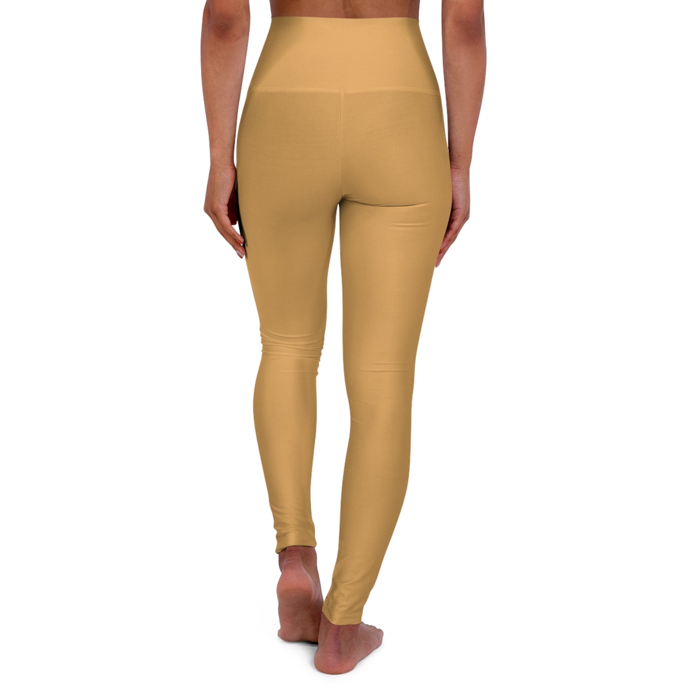 Sunlit Clay Yellow Color High-Waist Yoga Leggings Women's Seamless Poly-Span Stretchy Pants XS-2XL